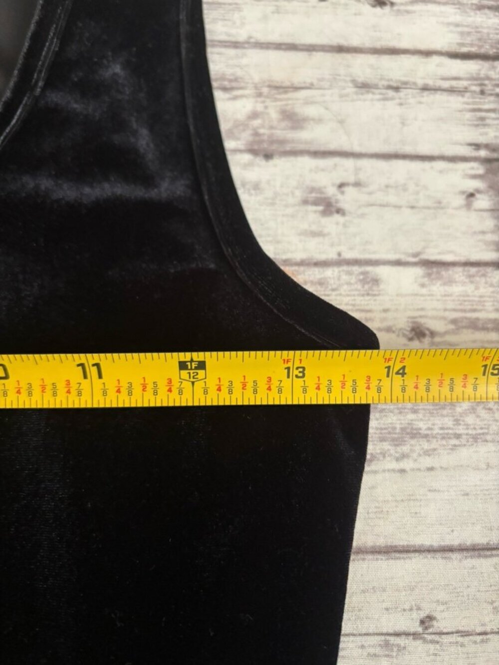 90s Petite Sophisticate Black Velvet Scoop Neck Tank  Top Cami Small Vintage - Picture 6 of 7
